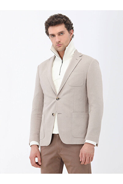 Kip Modern Fit Light Mink Knitted Jacket