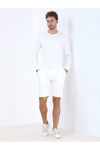 Kip Ecru Knitted Jogging Fit Sports Bermuda