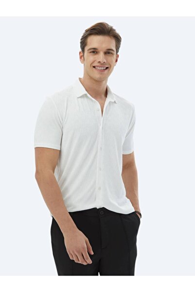 Kip Ekru Regular Fit Casual Gömlek