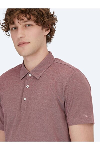 Kip Κόκκινο μπλουζάκι με γιακά Polo από βαμβακερό μείγμα