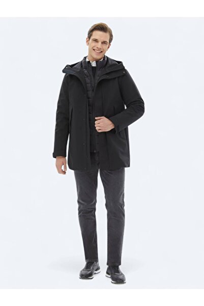 Kip Siyah Regular Fit Kelebek Yaka Casual Dokuma Kaban