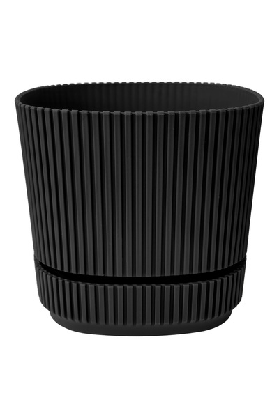 ToXA Pera Kare Saksı No2 1,2 Litre Siyah 13,3cm Küçük Boy Plastik Kaktüs Suku...