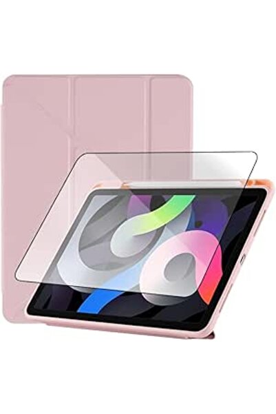 Glassology مجموعة iPad Pro 11 (M3/M2) باللون الوردي - حافظة، واقي شاشة، وحامل...