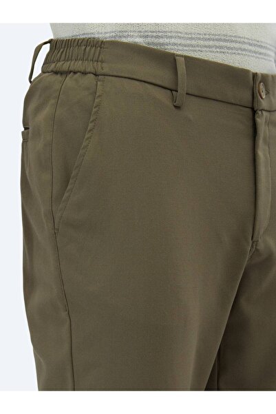 Kip Khaki Woven Jogging Fit Casual Pants