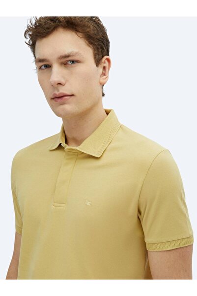 Kip Lemon Mildew Plain Polo Neck 100% Cotton T-Shirt