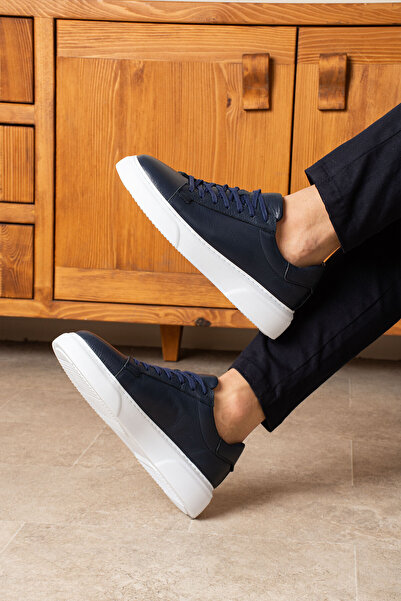 Safari Ayakkabı Tommy 100% piele naturală, ultra confortabilă, cu talpă Eva, pantofi pentru bărbați, albastru bleumarin