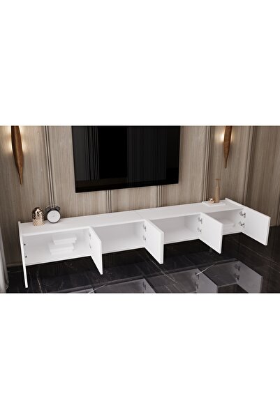 enwood CAPELLA  Mdf 6 Kapaklı Duvara Monte (120 CM X 2 ADET) 240 Cm Tv Ünitesi