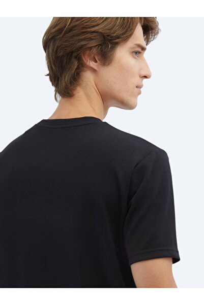 Kip Black Plain Crew Neck T-Shirt