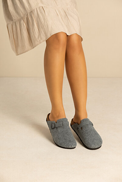 Shoebuo Жіночі капці з грибковою підошвою, модель «Комфорт», зимові, закриті спереду, з підошвою з повсті, зручні для щоденного носіння вдома, весільний набір