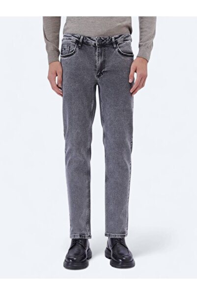 Kip Antrasit Loose Fit Denim Pamuk Karışımlı Pantolon