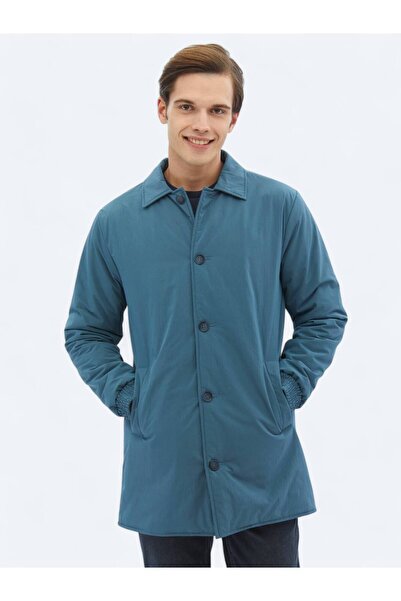 Kip Mint Regular Fit Bebe Yaka Casual Woven Overcoat