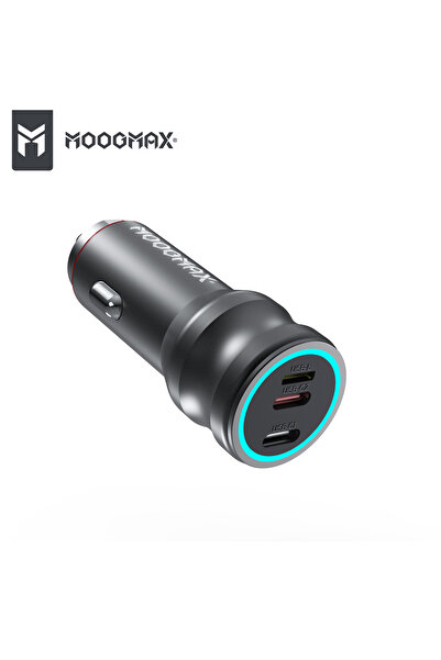 MOOGMAX 65W Car Charger with 2 Type-C PD Ports that Support Fast Charging and...