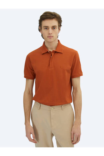 Kip Tile Plain Polo Neck 100% Cotton T-Shirt