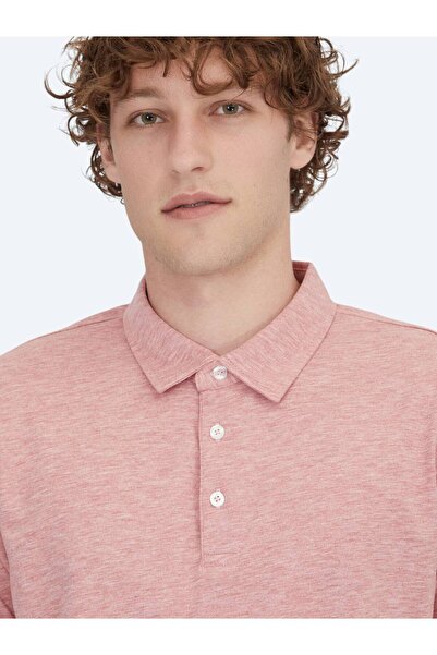 Kip Κόκκινο μπλουζάκι με γιακά Polo από βαμβακερό μείγμα