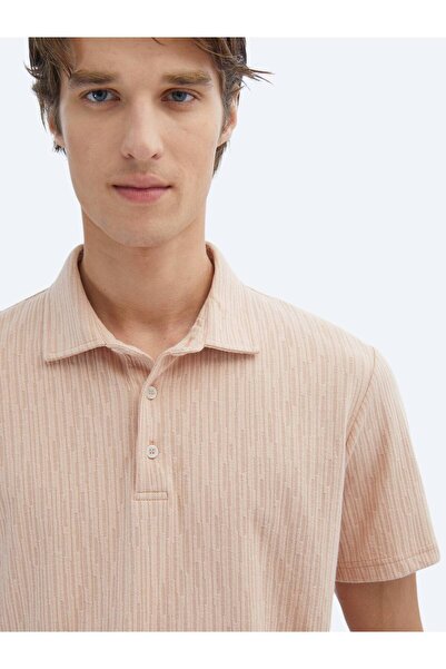 Kip Μπλουζάκι με μοτίβο σολομού με γιακά πόλο από βαμβακερό μείγμα