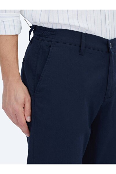 Kip Lacivert Düz Dokuma Jogging Fit Casual Pamuk Karışımlı Pantolon