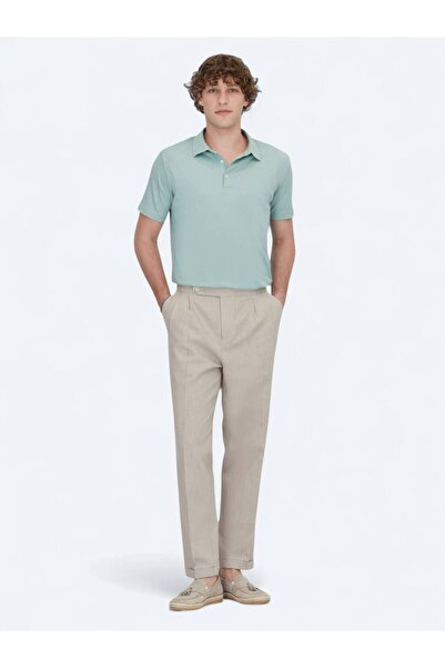 Kip Πράσινο μπλουζάκι με γιακά πόλο από βαμβακερό μείγμα