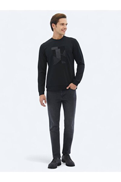 Kip Чорна футболка з принтом на комірі