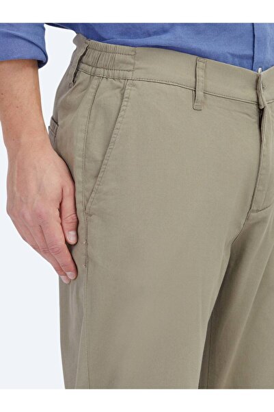 Kip Vizon Düz Dokuma Jogging Fit Casual Pamuk Karışımlı Pantolon