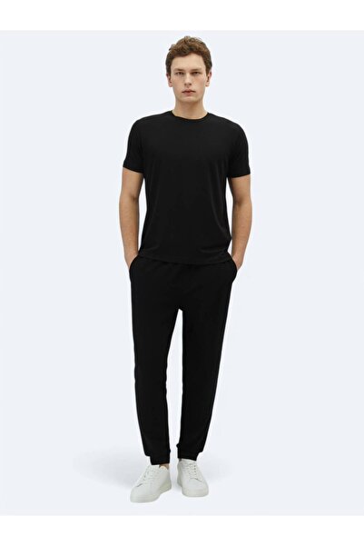 Kip Μαύρο Μπλουζάκι με Λαιμόκοψη Crew από Βαμβάκι