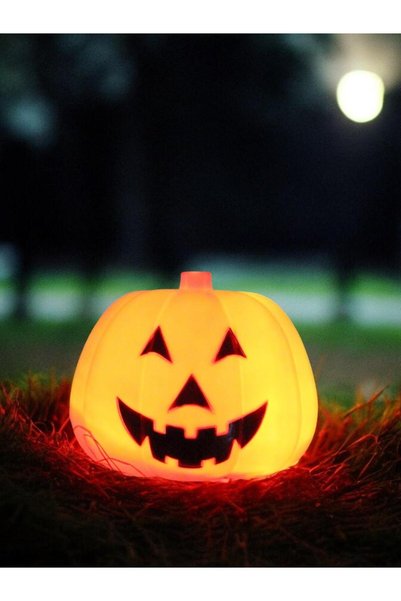 Parti Adresi Cadılar Bayramı Işıklı Sesli Balkabağı Halloween Parti Dekorasyonu 35 cm