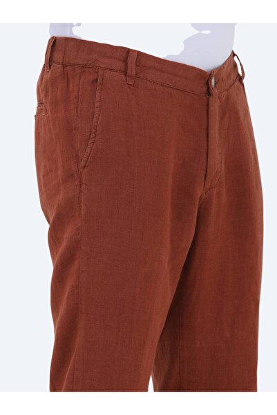 Kip Tile Woven Jogging Fit Casual 100% Linen Trousers