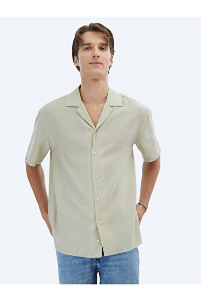 Kip Lemon Mold Plain Oversize Fit Woven Casual Shirt