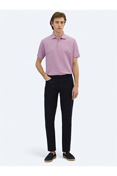 Kip Сині прямі штани з бавовняної суміші, прямий крій, повсякденні