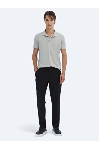 Kip Açık Haki Desenli Polo Yaka T-Shirt