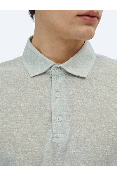 Kip Відкрита сорочка з принтом, поло-комір, бавовняна суміш