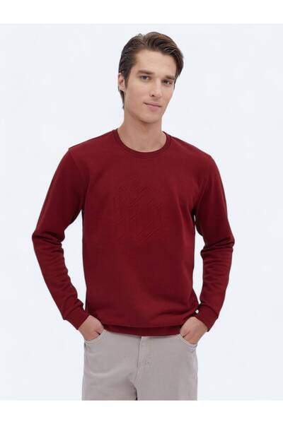 Kip Велосипедний комір Червоний принт Світшот