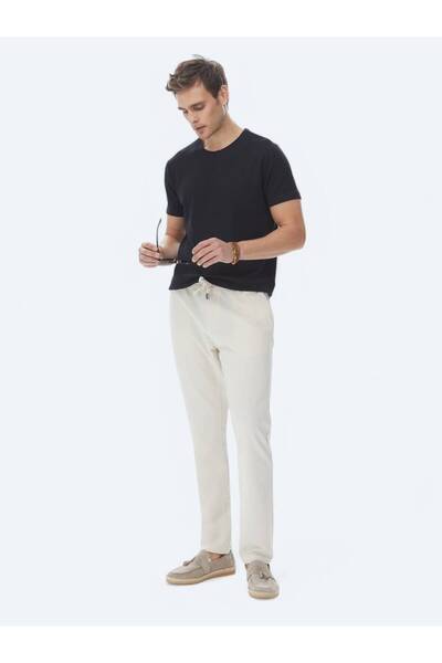 Kip Μπλουζάκι Black Jacquard Crew Neck Cotton Blended T-shirt