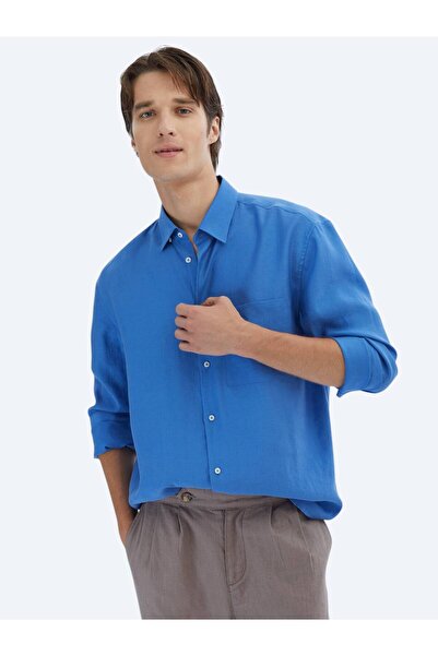 Kip Saks Plain Oversize Fit Woven Casual Shirt