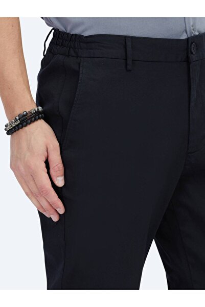 Kip Black Woven Jogging Fit Casual Cotton Blended Pants