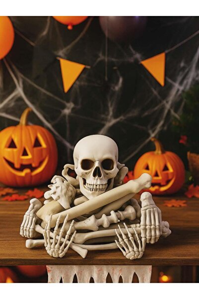 Parti Adresi Cadılar Bayramı İskelet Parçaları Halloween Parti Dekoru 19'lu