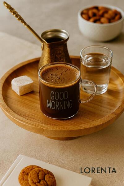 isra kristal Glass Coffee Cups - Set of 6 with Handle for Turkish Coffee and Espresso