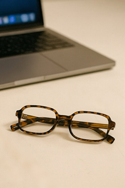 MACERATİ Oblow Unisex Square Luxury New Season Leopard Blue Block Blue Light Filtered Screen Glasses