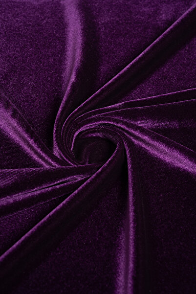 Kumaş Deposu Țesătură de culoare violet catifea din material subțire