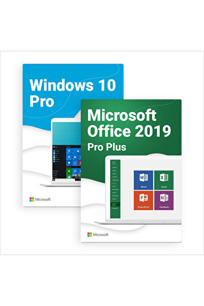MICROSOFT Windows 10 Pro + Office 2019 Pro Plus Key - Ömür Boyu Kullanım 2025