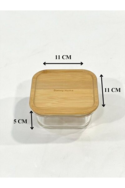 isra kristal Glass Storage Container with Bamboo Lid - with Lid, Kitchen Organizer - Heat Resistant and Leakproof