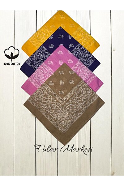 Fular Marketi Unisex ροζ βαμβακερή μπαντάνα