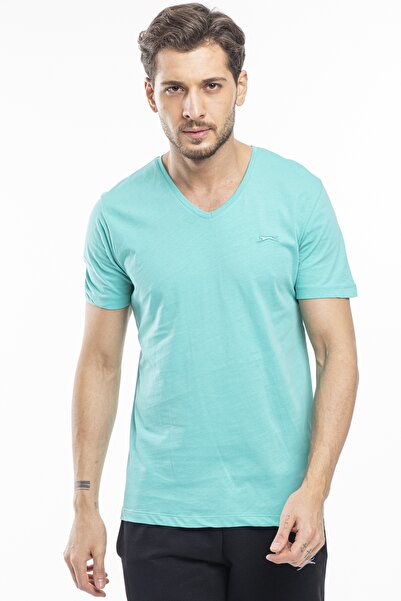 Slazenger Ανδρικό T-shirt Sargon Σκούρο πράσινο St10te112