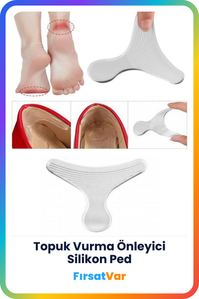 FırsatVar Silikon Ayakkabı Topuk Vurma Önleyici – T Şeklinde Koruyucu Ped | 1...