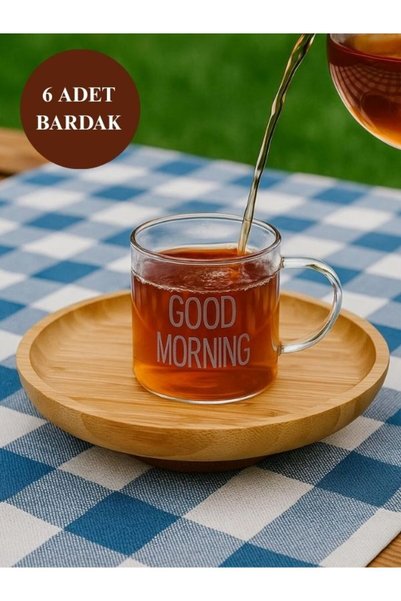isra kristal Cam Kahve Fincanı – Türk Kahvesi ve Espresso İçin Kulplu 6’lı Set