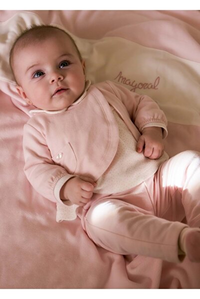 MAYORAL طقم طفلة مكون من قطعتين باللون الوردي