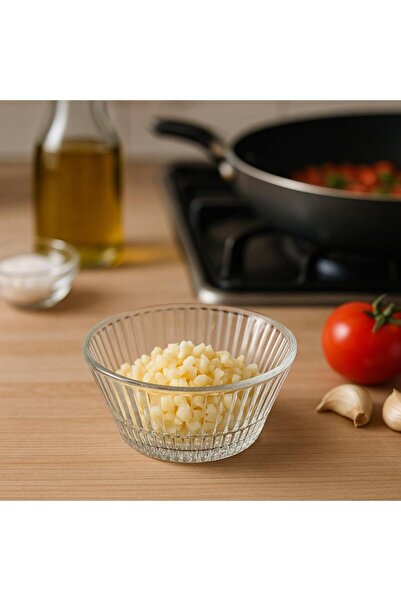 isra kristal وعاء زجاجي بمظهر كريستالي - وعاء أنيق للسلطة والفواكه والتقديم