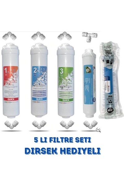 SULOOK Kasa Su Arıtma Cihazı Filtresi 5li Filtre Seti