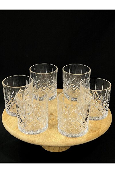 isra kristal Crystal Embossed Glass Cups Set of 12 - 6 Tall and 6 Short Water, Soft Drink and Cocktail Glasses