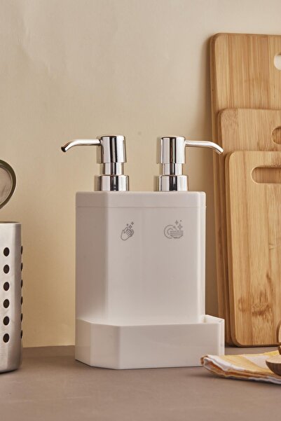 Perotti Marlon Lecce White - Σαπουνάκι κουζίνας με 2 δοχεία και σφουγγαράκι