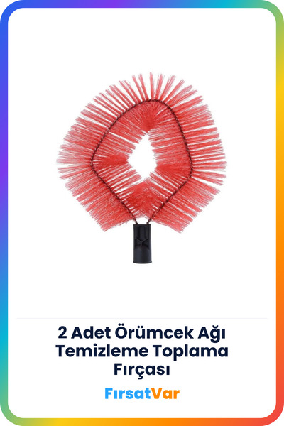 FırsatVar 2 Adet Örümcek Ağı Temizleme Fırçası Sapsız Ağ Toplama Fırçası